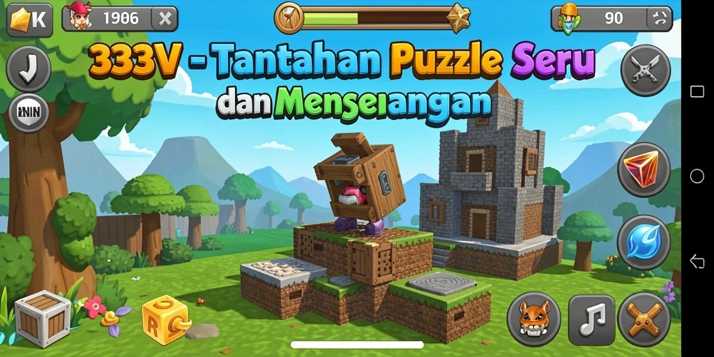 Screenshot gameplay 333V menampilkan serunya mengatasi teka-teki.