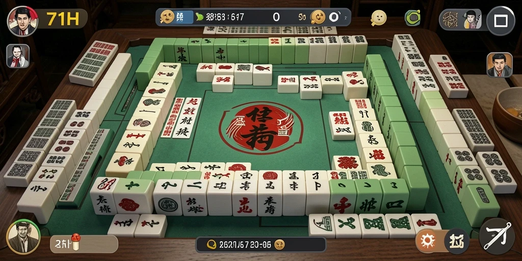 Tampilan screenshot game 71H menampilkan gameplay Mahjong yang seru.