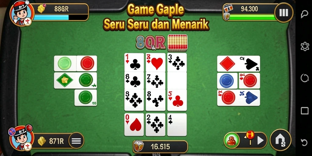 Tampilan gameplay seru dari game Gaple 8QR.