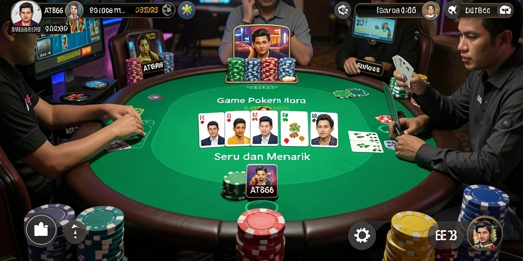 Tampilan gameplay poker yang seru di AT866.