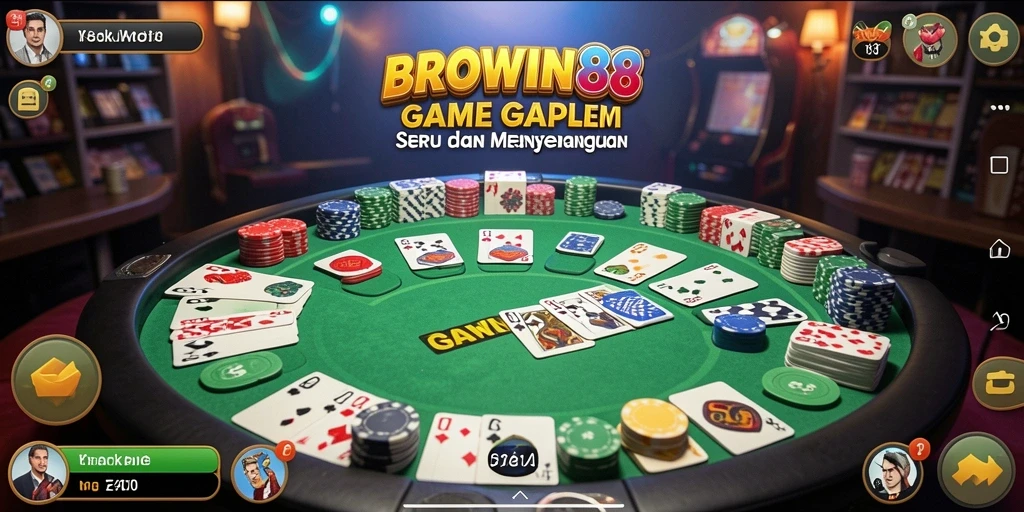 Tampilan gameplay seru dari BROWIN88 saat bermain Gaple.