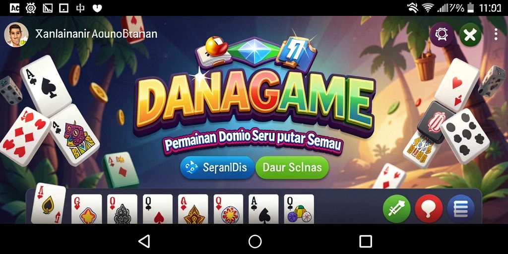 Screenshot gameplay <strong>DANAGAME</strong> menampilkan aksi seru permainan Domino.