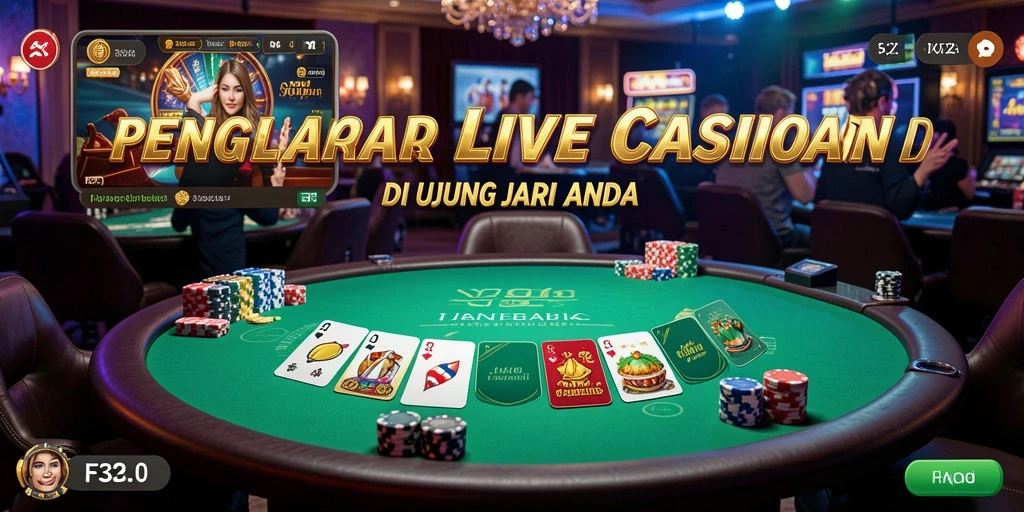 Tampilan mendebarkan gameplay Live Casino di F32.