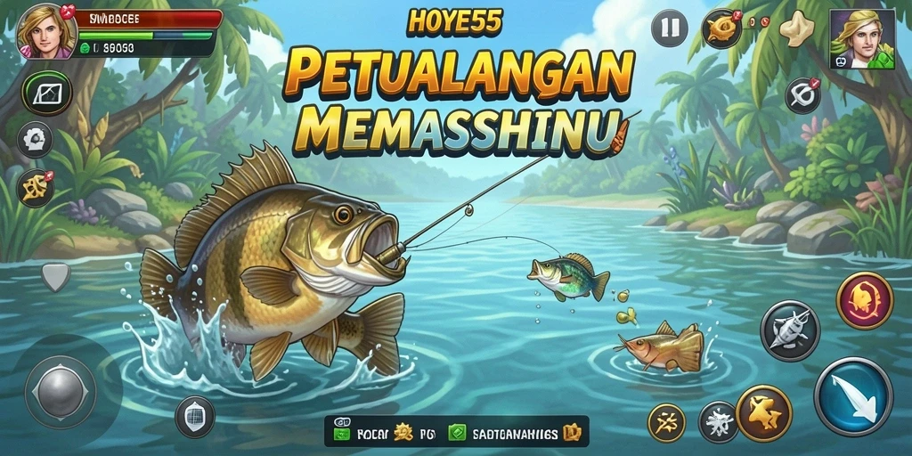 Screenshot menunjukkan pengalaman memancing yang menantang dan menyenangkan.