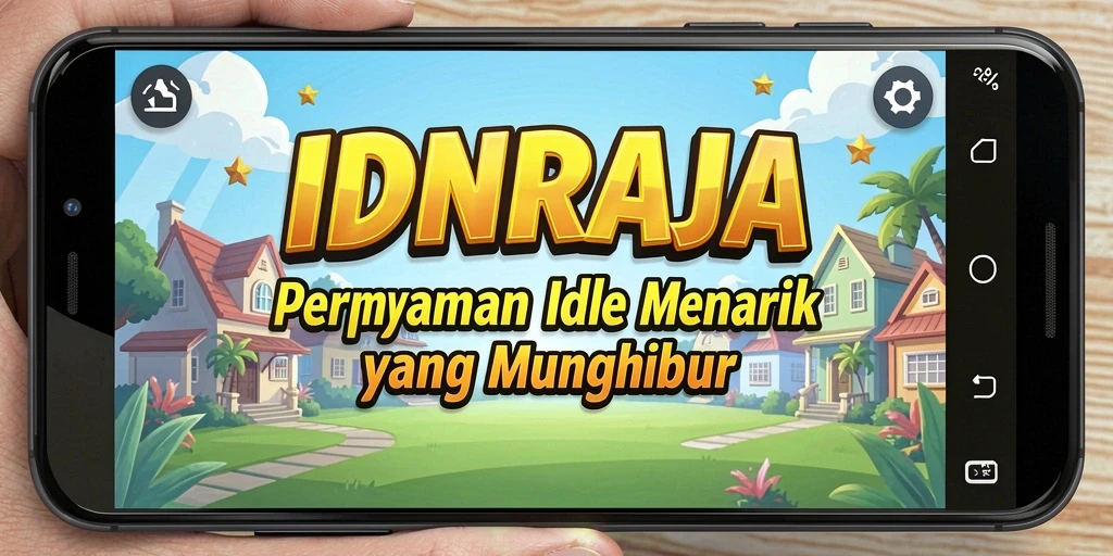 Tampilan gameplay menarik IDNRAJA dengan karakter yang berkembang.