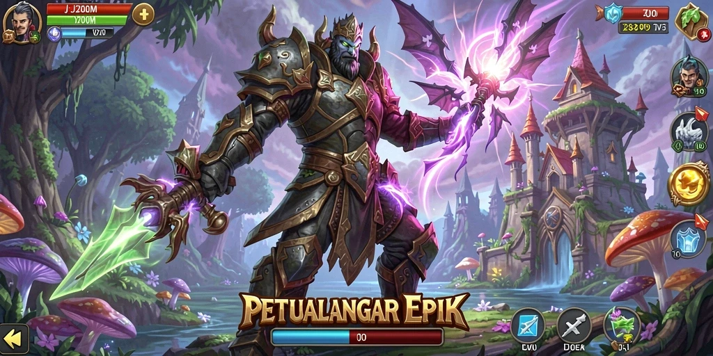 Tangkapan layar menampilkan aksi mendebarkan dalam gameplay RPG.