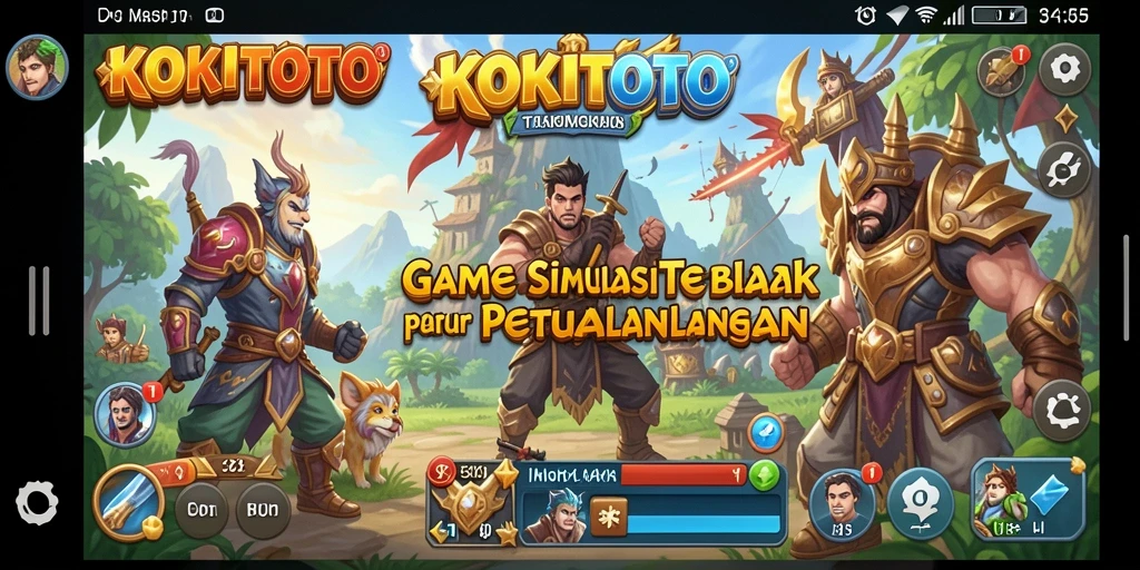 Tampilan gameplay KOKITOTO yang menarik dan interaktif.