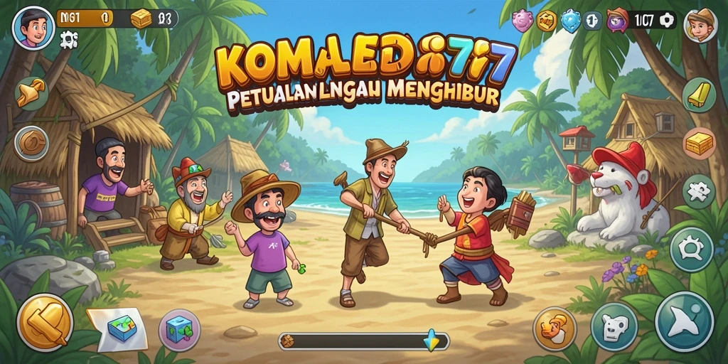 Gameplay seru dan penuh humor dalam KOMEDI77.