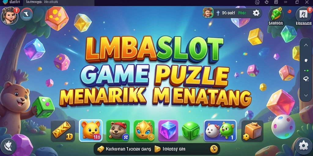Screenshot gameplay LMBASLOT menampilkan variasi puzzle yang menantang.