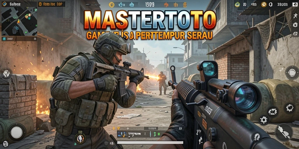 Tampilan gameplay seru MASTERTOTO dengan aksi tembak-menembak yang mendebarkan.