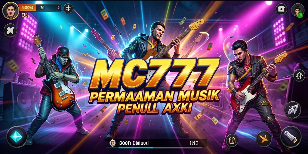 Screenshot gameplay MC777 menampilkan keseruan dalam bermain musik.