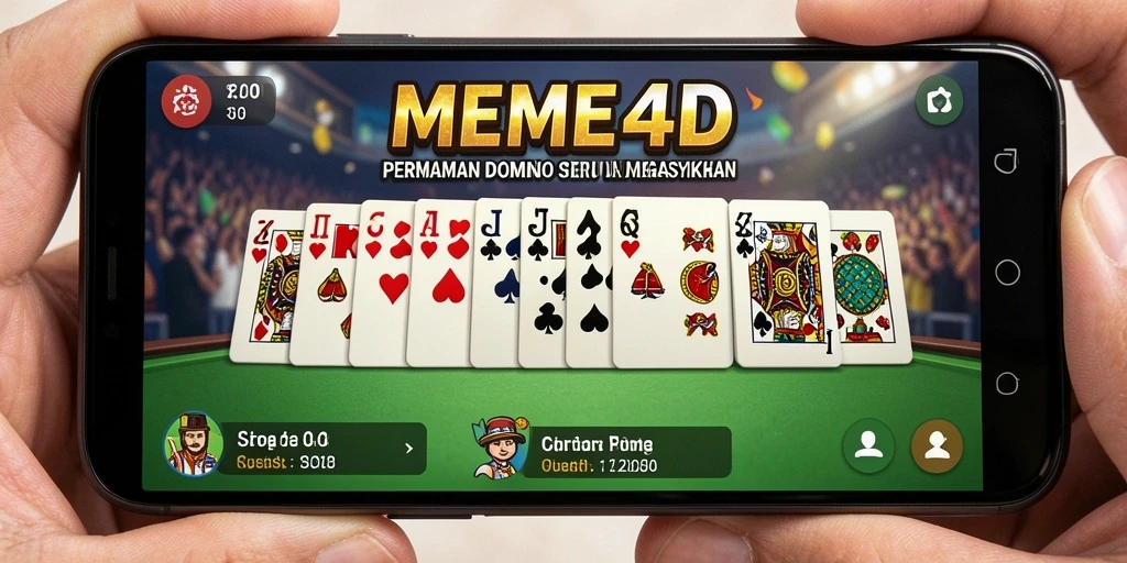 Tampilan gameplay seru dalam permainan Domino MEME4D.