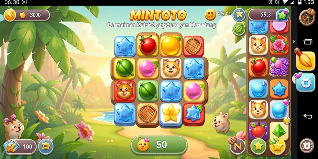 Tampilan gameplay MINTOTO yang menarik dan penuh warna.