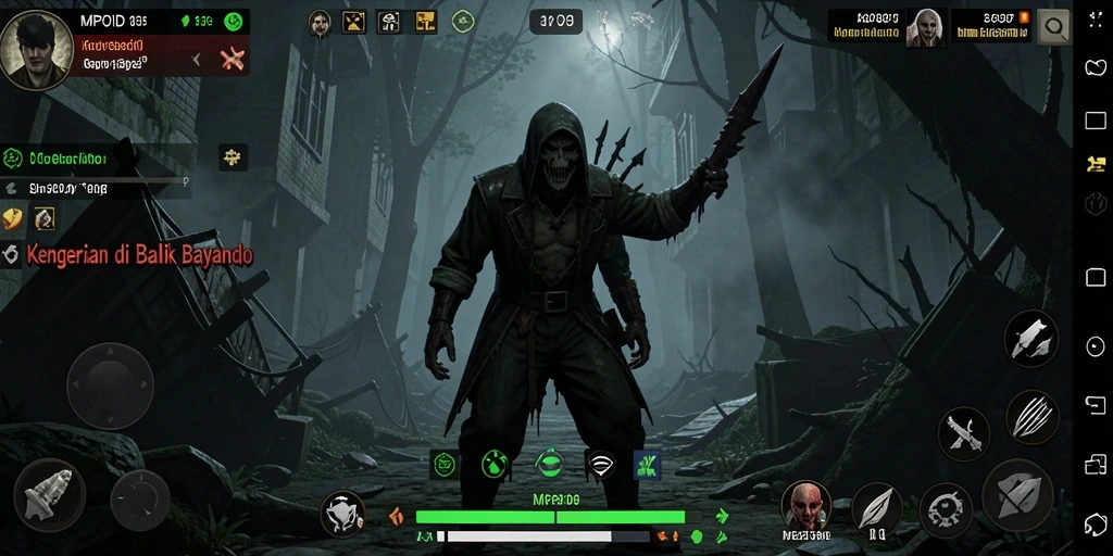 Tampilan gameplay MPOID menghadirkan suasana mencekam yang intens.