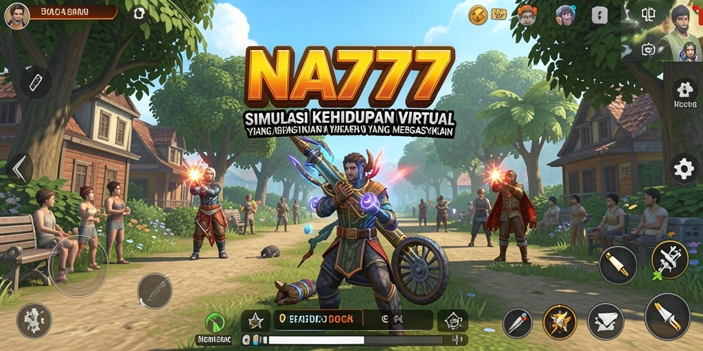 Tampilan gameplay NA777 yang menarik dengan karakter dan lingkungan yang berwarna.