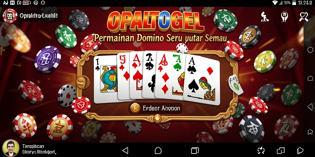 Screenshot dari gameplay OPALTOGEL menampilkan keseruan permainan Domino.