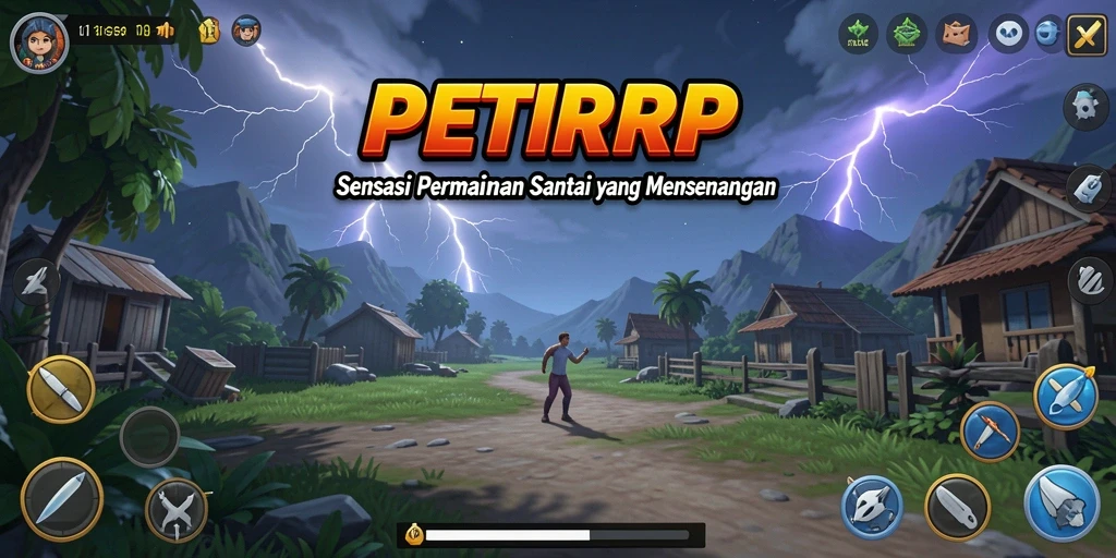 Tangkapan layar gameplay PETIRRP yang penuh warna dan mengasyikkan.