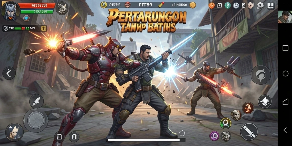 Tampilan seru dari pertarungan karakter dalam PT89.