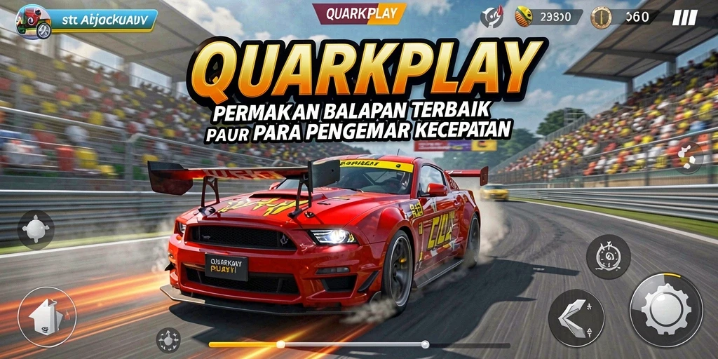 Tampilan menarik dari gameplay Racing dalam QUARKPLAY.