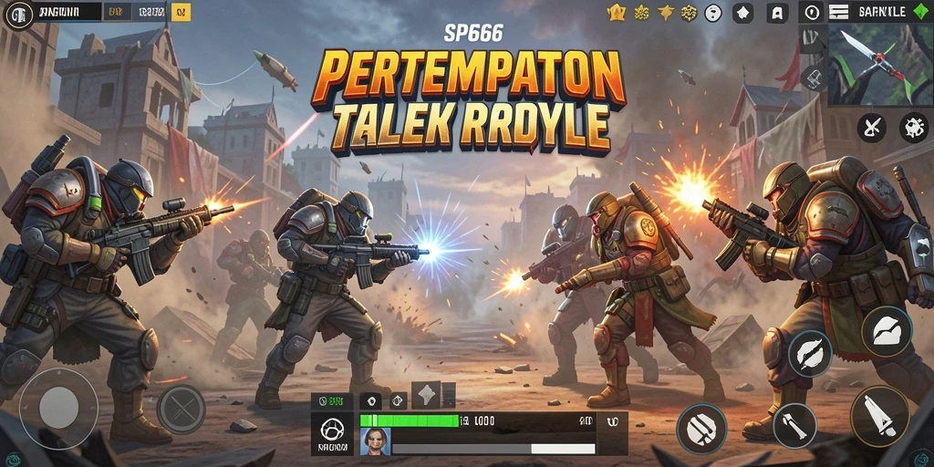 Gameplay aksi mendebarkan SP666 di arena Battle Royale.