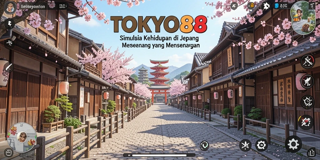 Screenshot gameplay TOKYO88 menampilkan kehidupan sehari-hari di Tokyo.