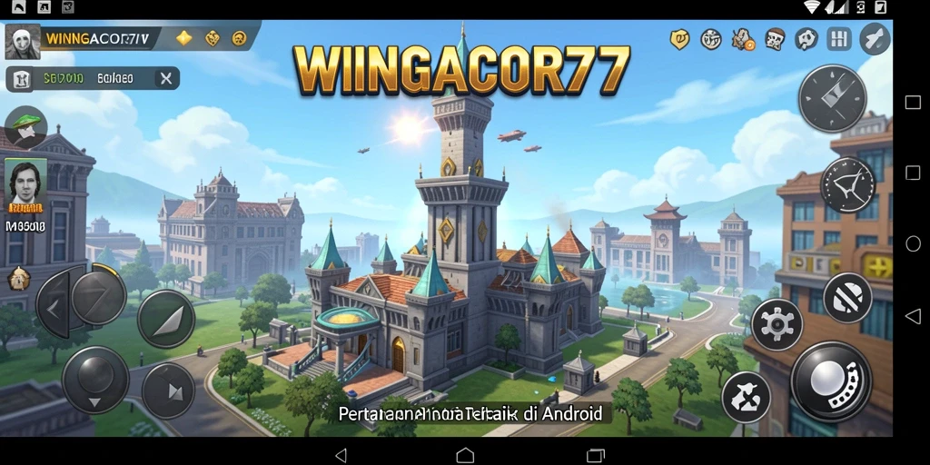 Tangkapan layar gameplay WINGACOR77 yang menampilkan pertahanan menara.