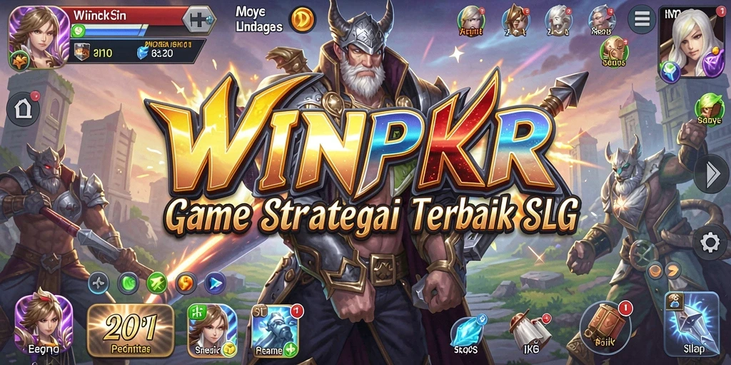 Tangkapan layar gameplay WINPKR menampilkan aksi pertempuran SLG yang mendebarkan.